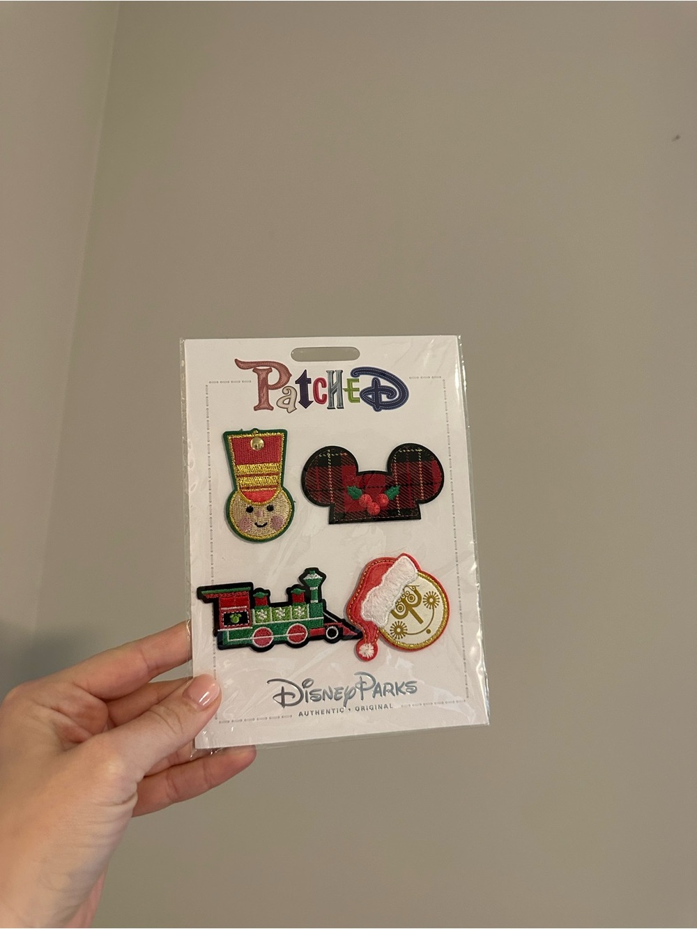 Disney Parks Holiday Patch Set - Red, Green, Black, Gold, White